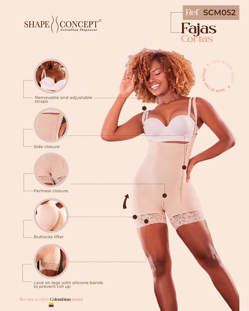 SHAPE CONCEPT 352 Fajas Colombianas Stage 2 Postpartum Shapewear with Zipper High Compression Garment Tummy Tuck - Image 5